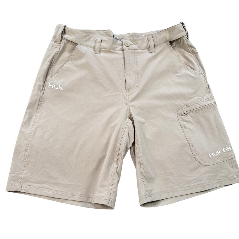 Huk Performance Fishing Men's XL Tan Cargo Shorts
